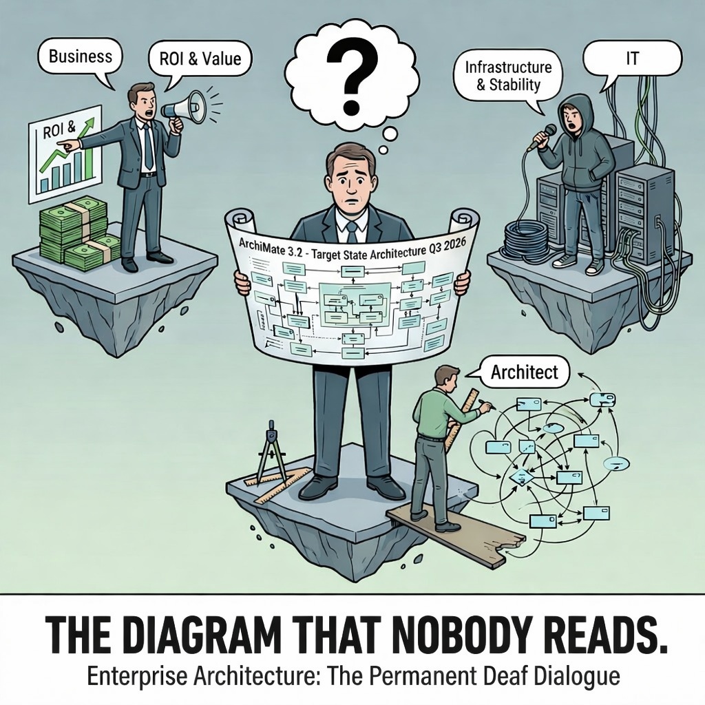 Enterprise Architecture tension between Business and IT, toward liquid architecture